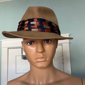 Stacy Adams Ash Fedora with Patterned Band